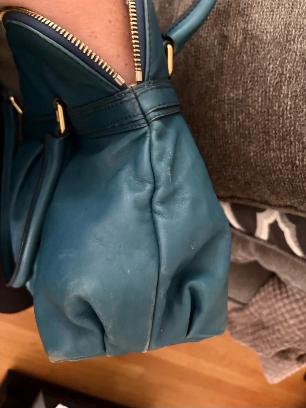RARE Vintage Marc Jacobs Blue Palais Royal Blue Satchel. - Picture 11 of 14
